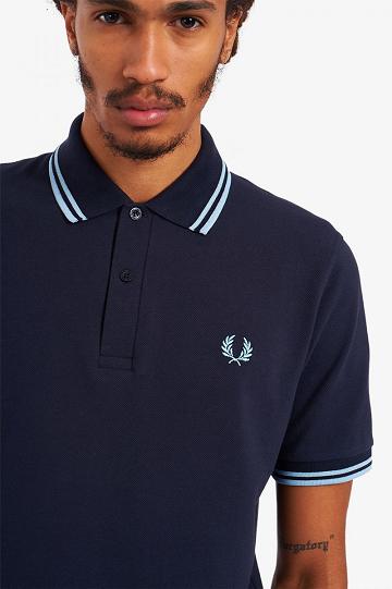 Pánské Polo Triko Fred Perry M12 Tmavě Blankyt | CZ 1669AHKP